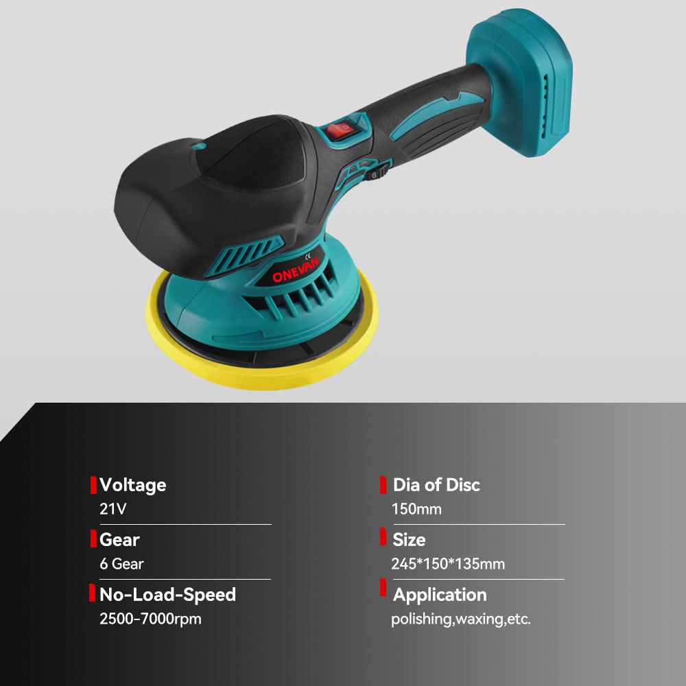 ONEVAN Cordless Tool Set kit gonfiatore + lucidatrice 3Ah