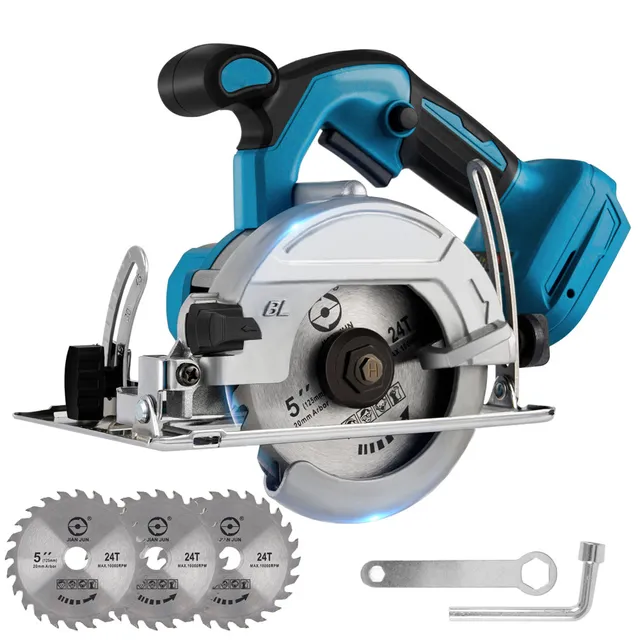 ONEVAN Woodworking Tools sega circolare 125mm 2 batterie EU