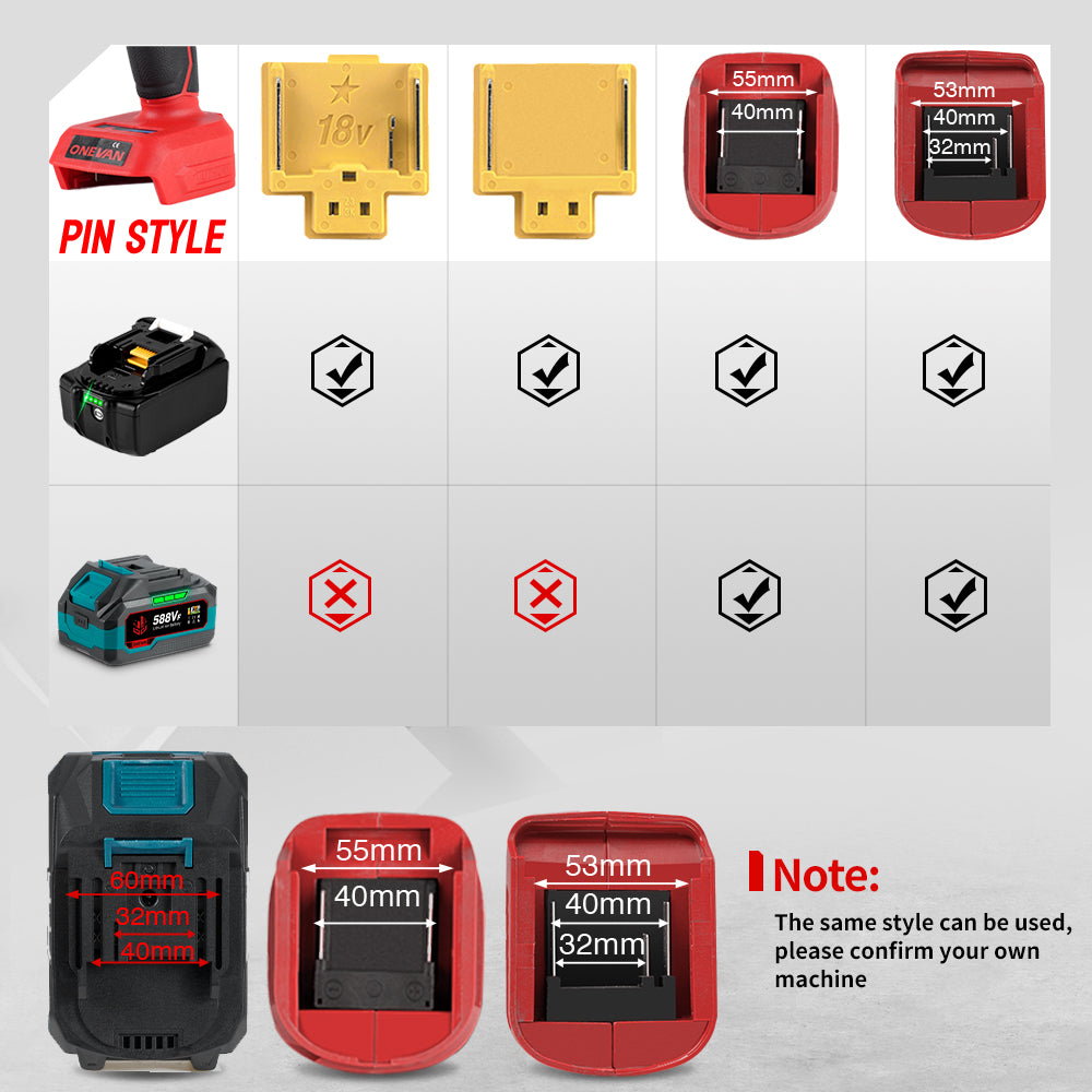 ONEVAN Cordless Tool Set kit 2pz 18V 3.0Ah pialla smerigliatrice