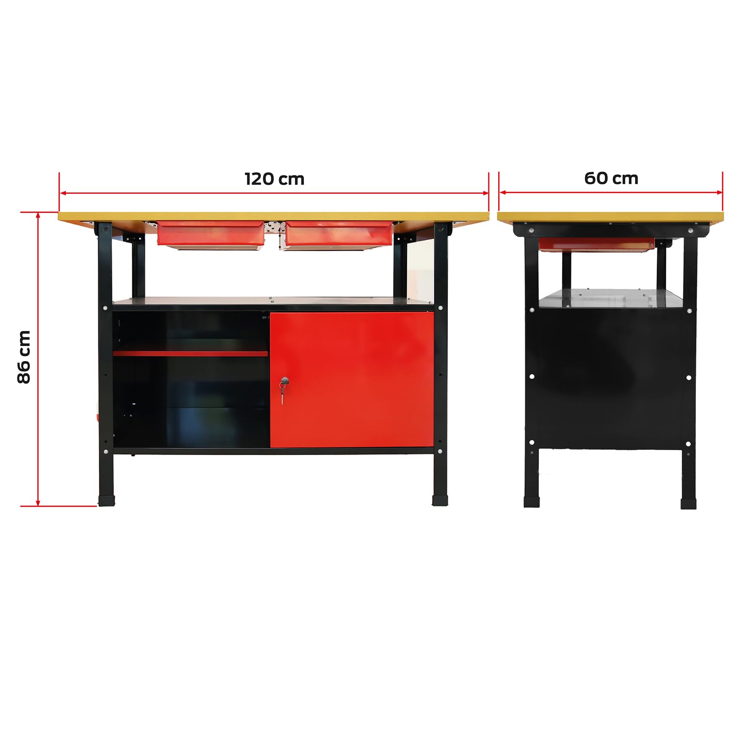Valex Banco da Lavoro 2 Cassetti e Anta 120 cm 100 kg