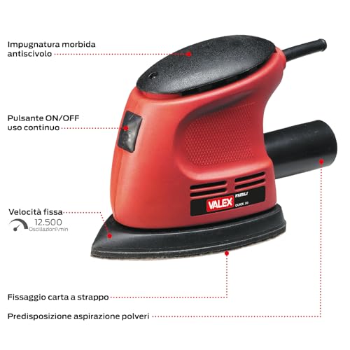 Valex Quick 20 Levigatrice Palmare 105W Spazi Ristretti