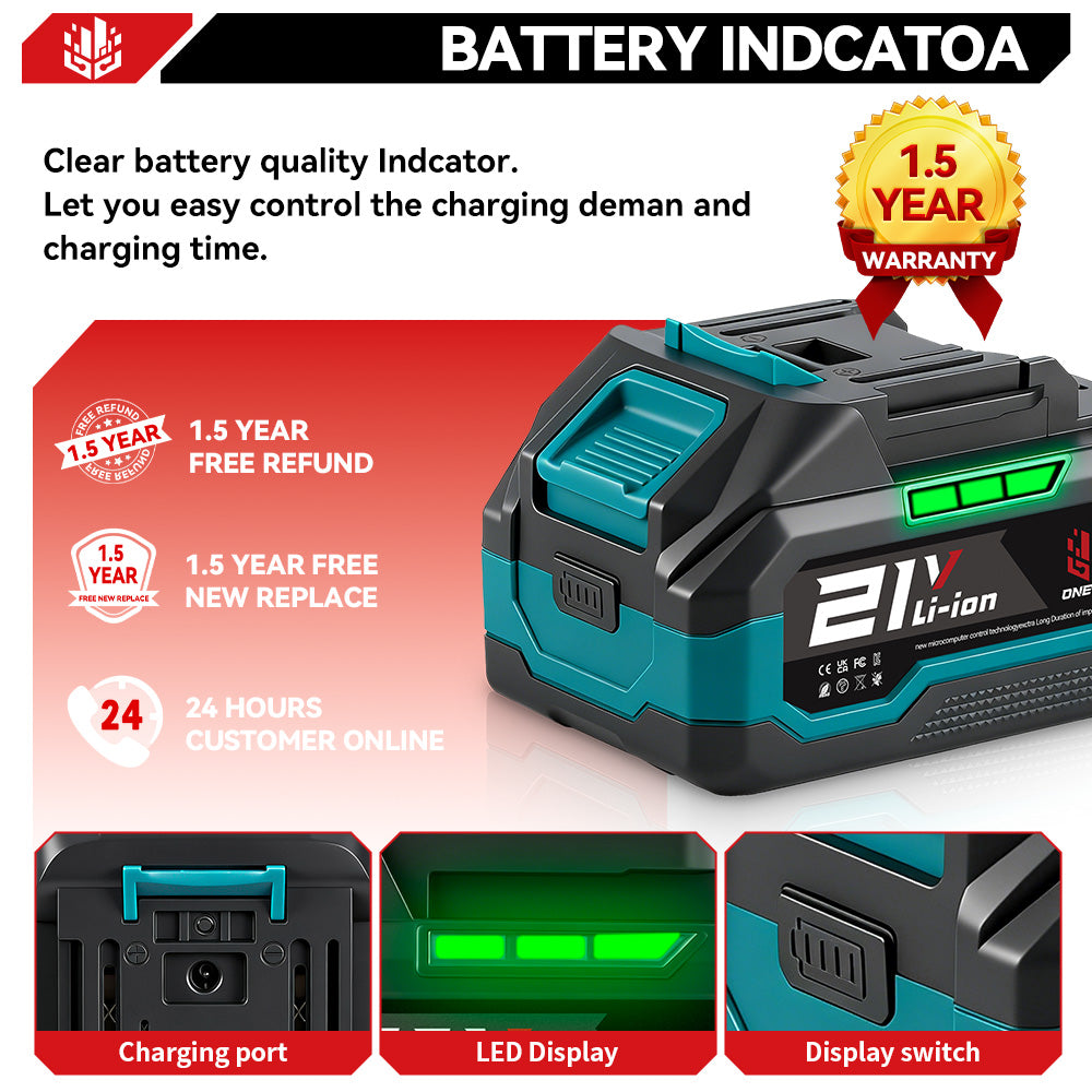 ONEVAN Battery 588VF 3.0Ah 18V con Caricatore