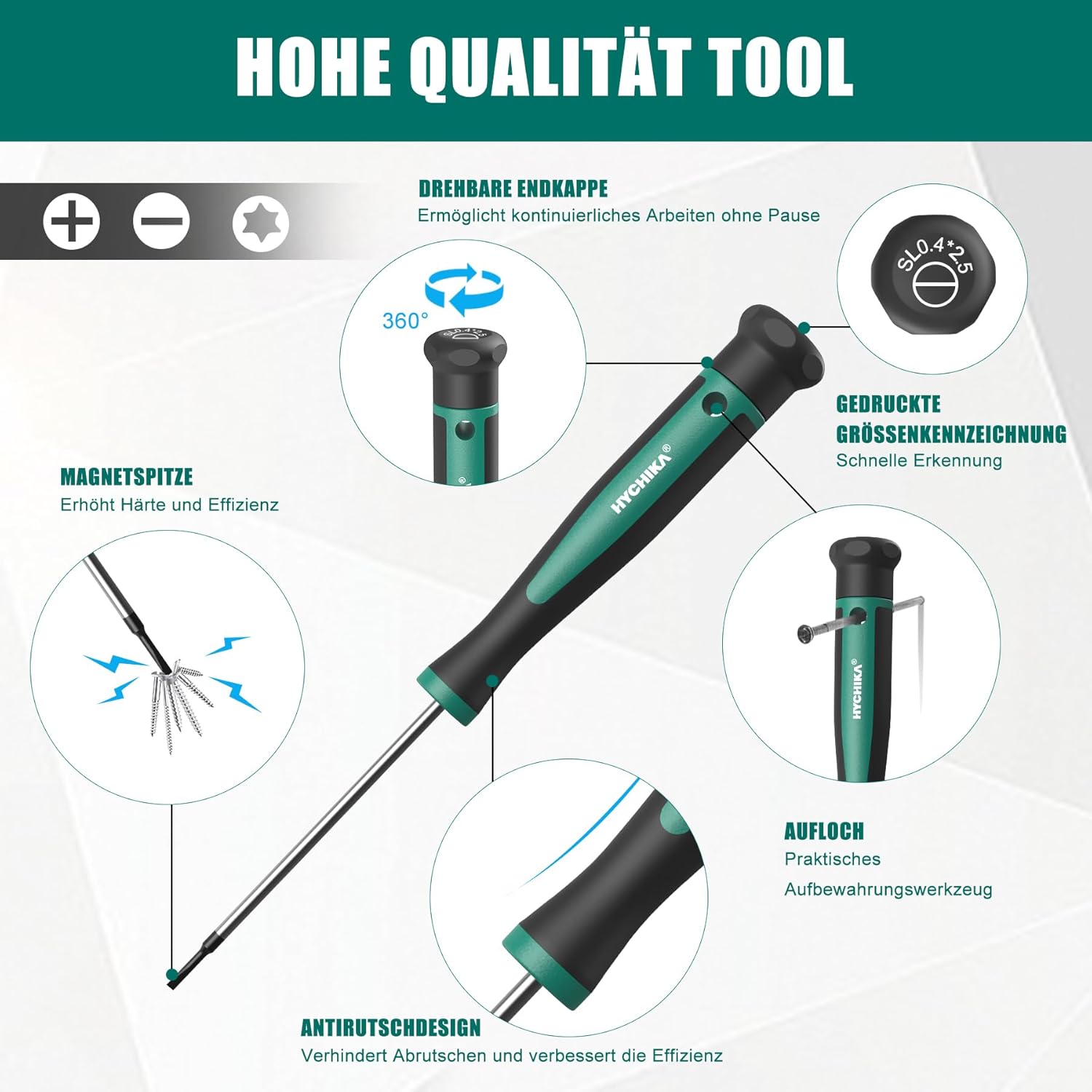 HYCHIKA Set Cacciaviti 51 Pezzi CR-V Magnetici