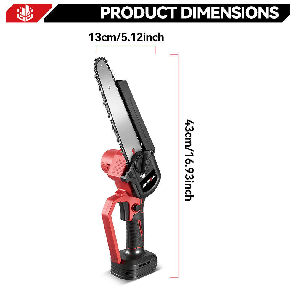 ONEVAN Garden Tools Motosega 8" 450W con 2 Batterie