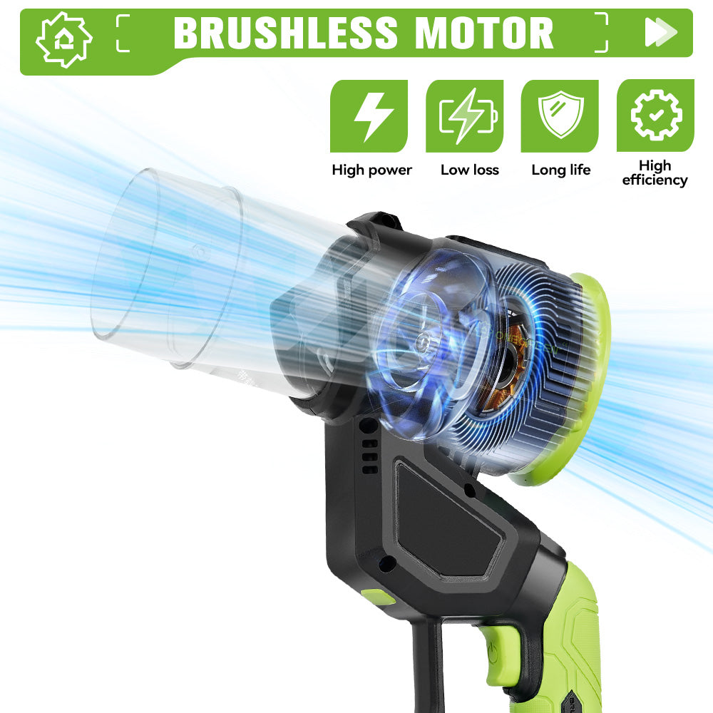 ONEVAN Garden Tools soffiatore turbo brushless 50 m/s 2 batterie