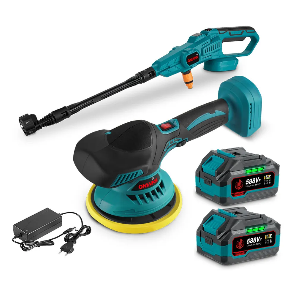 ONEVAN Cordless Tool Set idropulitrice 12 bar + lucidatrice 3.0Ah