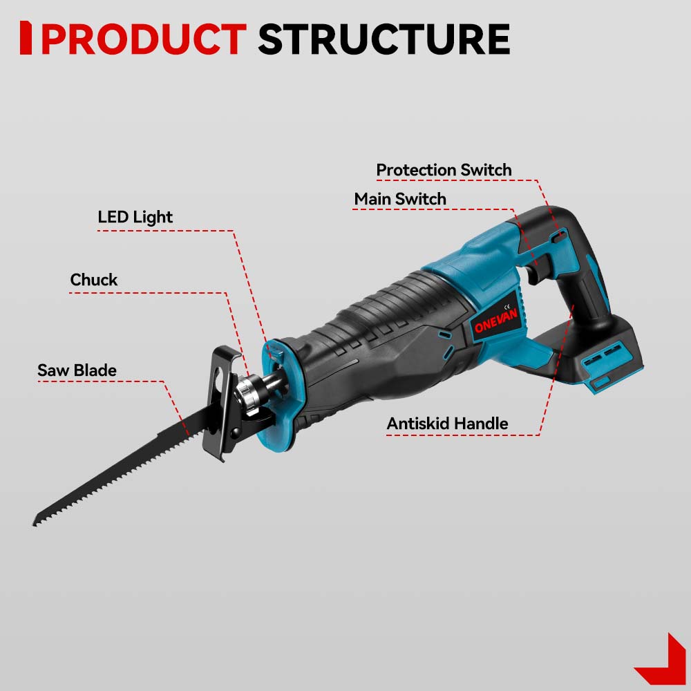 ONEVAN Cordless Tool Set kit 3pz sega trapano vernice 3.0Ah