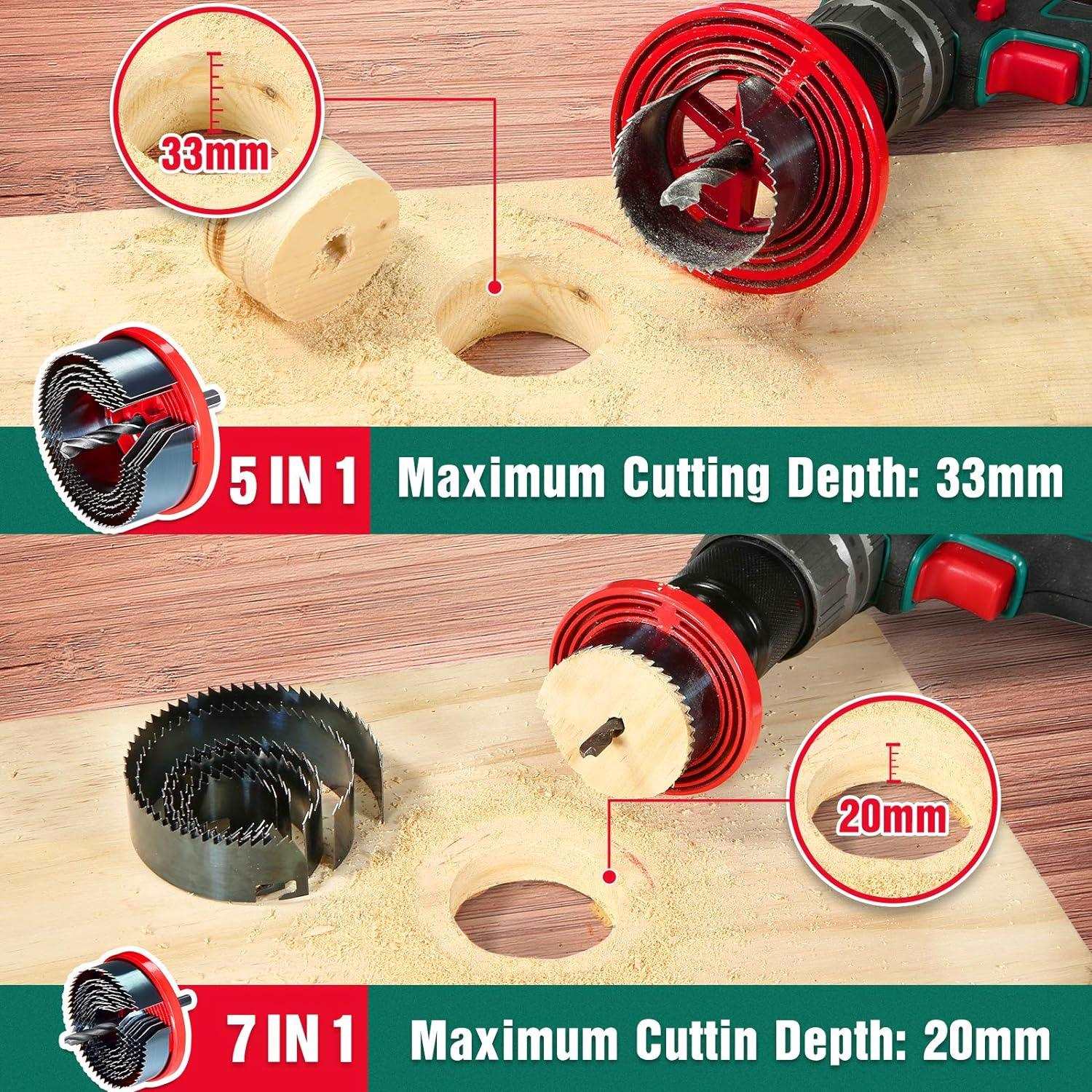 HYCHIKA HS12K Kit Seghe a Tazza 18 Pezzi 26-95 mm