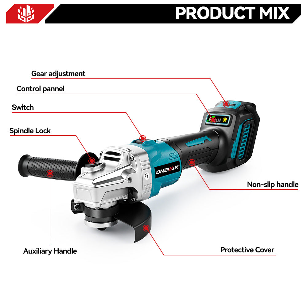 ONEVAN Cordless Tool Set kit 2pz avvitatore smerigliatrice 3Ah