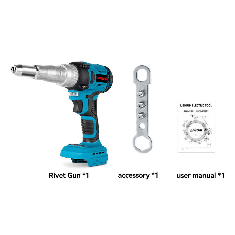 ONEVAN Kit 3pz Pistola Vernice+Livella Laser+Rivettatrice 21V